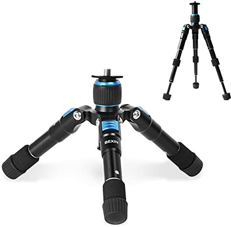 FAEFTY Kamera Stativ, Mini Stativ Einbeinstative Reisestativ mit 3/8 Schraube Tragbar für DSLR-Kamera Videorecorder Handy(42cm 5kg)