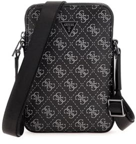 GUESS Vezzola Eco Flat Squared XBody Bag Dark Black