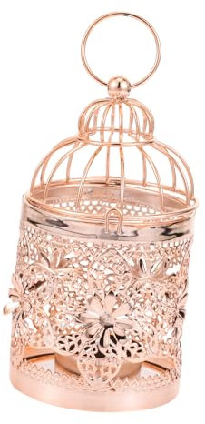 GOOHOCHY Kerzenkäfig Vintage-vogelkäfig-kerzenhalter Eisen-kerzenständer Kleiner Kerzenhalter Metall-teelichtlaterne Dekorativ Für Zuhause