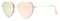 WDZAYXC Vintage Herz Sonnenbrille Mit Metallrahmen, Hippie Gläser, Love Heart Sonnenbrille, UV Schutz（Rosa Reflexion