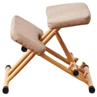 Aeumruch Ergonomischer Kniestuhl, verstellbarer Schaukelstuhl, Kniestuhl, Haltungsstuhl, Holz, Bürostuhl für Rückenschmerzen, Schaukeln, Zuhause und Arbeit, Computer-Schreibtischstühle aus Holz