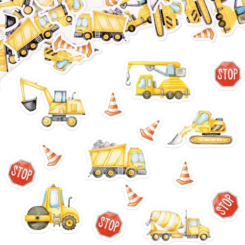 COLOFALLA COLOFALLA 100pcs Konfetti Baustelle Tischdekoration Kindergeburtstag Baustelle Deko Baustelle Konfetti Party Baustelle Geburtstag Deko