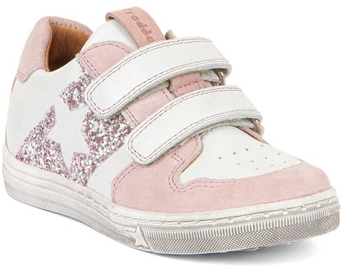 Froddo Snowboot/Barfu?Schuhe/Winterstiefel TEX Membran & Schurwoll Futter Purple G3160212 Mädchen Ledersneaker mit Klettverschluß Weiß/Rosa (White/Pink), Gr. 27