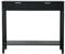90cm Slim Console Table with 2 Drawers, Modern Black Wooden Entryway Table with Storage Shelf, Narrow Hallway Table for Living Room Furniture