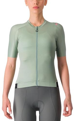 Castelli Damen Espresso-Trikot mit atmungsaktivem Stretch-Stoff für Gravel Cycling & Rennrad, Defender Green/Deep Green, Mittel