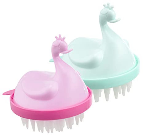 TOVINANNA Kopfhautmassagebürste Haarwäscher 2 Stück Silikon Shampoobürste Sanfte Reinigung Kopfhautpeeling Massagegerät Für Haare Und Kopfhaut Pflege Zuhause Dusche