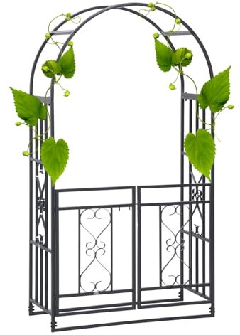 HESHEQ Metallbogen Gartenbogen Spalier Langlebige Eisen Pflanzen Spalier Stehen for Zeremonie Brautparty for Pflanzen zur Unterstützung von Rosen Einfacher Zusammenbau Stabil