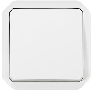 LEGRAND, Plexo New Einsatz, Feuchtraum-Aufputz-Kreuzschalter, 10 Ampere, 250 Volt, IP55 - IK07, Schraubklemmen, Farbe: UltraWeiß, 069620L