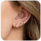 4Pairs Small Hoop Earrings for Women, Dainty 14K Gold Plated Huggie Hoop Earrings Hypoallergenic Lightweight Cartilage Earrings Set for Multiple Piercings for Sensitive (6mm 8mm 10mm 12mm)