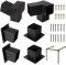 15 ° schräg Pergola-Kit für 10,2 x 10,2 cm Holzpergola, Wandhalterung, Dachpergola-Halterungs-Set, für Pavillon, Pergola, Holzständerschuppen, Metall-Pavillon-Kits – mit Schrauben