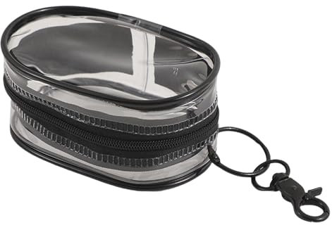 Porte Clés Transparent, Portefeuille Transparent, Pochette Zippée pour Organisateur De Petit Sac À Cosmétiques, Vitrine Transparente, Breloque De Sac, Trousse De Maquillage De Voyage