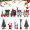 TZQFROCE 7 Stück Weihnachten Zug Deko Mini Holz Weihnachtszug Weihnachtszug Deko Wichtel Zubehör Set Geschenke für Xmas Party Weihnachten Tischdeko