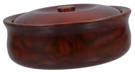 Amosfun Caja De Aperitivos De Madera Con Tapa Tazón Para Frutas Ideal Para Uso Doméstico o En Tienda