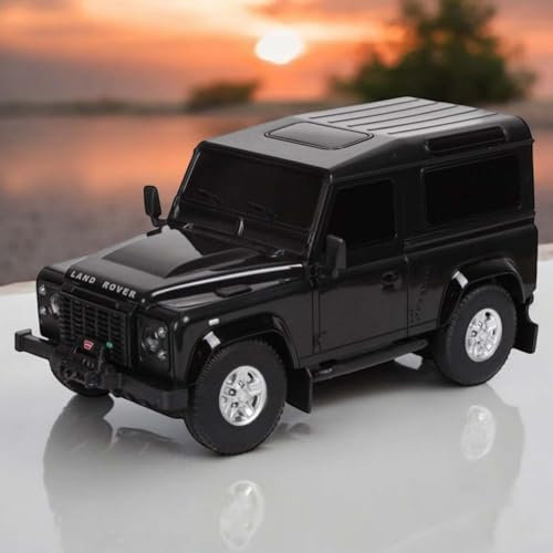 RC ferngesteuertes Auto im offiziell lizenzierten Design, Kompatibel mit Land Rover Defender Edition, Modell-Maßstab 1:24, Lizenz-Fahrzeug mit LED-Beleuchtung, Spielzeug für Kinder und Erwachsene