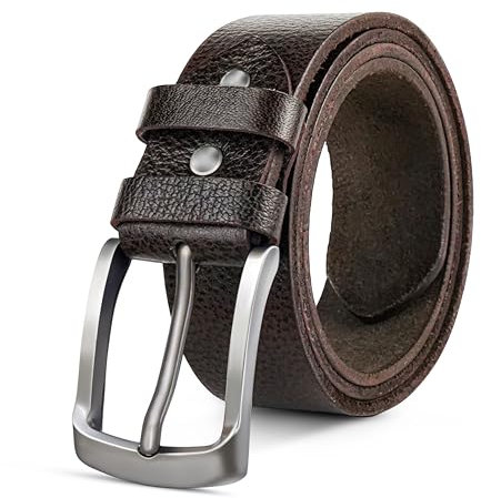 JULIUR LAMONT® Gürtel Leder 40mm, Klassik Ledergürtel für Jeans, Gürtel Herren Leder mit Geschenkbox (Brown, 110)