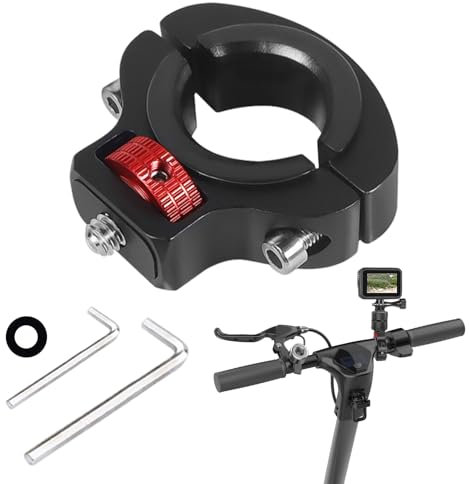 keyxer Guidon de Caméra d'action de Montage de Vélo, Support de Vélo/Moto Camera 360 Moto, 360° Rotatif Fixation Montage Support pour Accessoires Moto,Caméra Moto