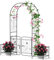 RELAX4LIFE Rosenbogen 201 x 50 x 218 cm, Gartenbogen aus Metall, Torbogen mit Türen & 2 Pflanzkästen, Rankbogen Rankhilfe für Kletterpflanzen Rosen, Rosentor für Hochzeit Garten, Schwarz