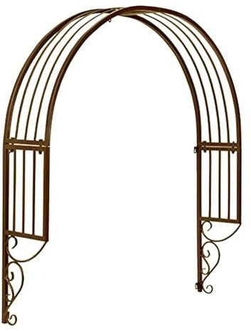 CHBCJJYP Rosenbogen Stahl Spalierbogen, Wand Gartenlaube, Dekorative Halbrunde Rankhilfe für Kletterpflanzen, Pflanzenstütze für Fenster, Türen und Eingänge(Bronze,150 * 30 * 140cm)