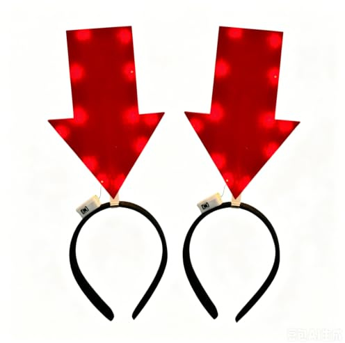 Arrowhead Kopfschmuck Leuchtender Lustiger Kopfschmuck | Symbol Stirnband Geeignet für Frauen, Männer, Erwachsene, Fotografie, Feiertage, Zusammenkünfte, Karnevale, Single-Partys