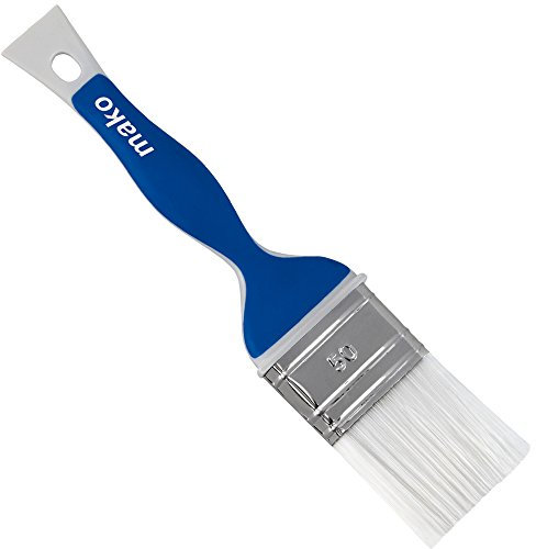 mako Lack Flachpinsel mit ERGO-Griff Pinsel für Lacke Lackpinsel in 3 Größen, Dicke:13 mm, Breite:35 mm