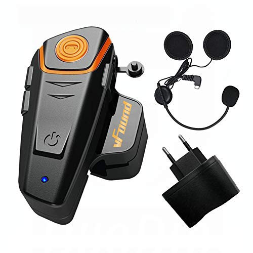 Qaurora BT-S2 1000m Bluetooth Headset Wasserdichtes BT Motorrad Motorrad Helm Intercom Interphone Headset für2 oder 3 Fahrer und 2.5 mm Audio für Walkie Talkie GPS Hands Free MP3 Player FM Radio