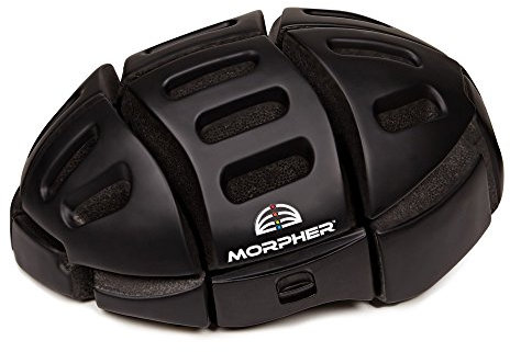 Morpher Unisex Adult Flat-Folding Helmet Cycle Helmet - Matte Black, 52-58cm