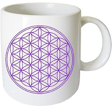 Cbkreation Tasse en céramique Fleur De Vie violette