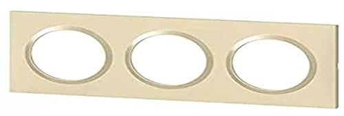 Legrand - Plaque carrée dooxie 3 postes finition dune mat avec bague dune brillante (jaune)