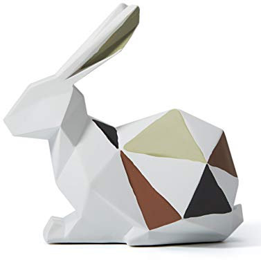 HAUCOZE Hase Figuren Arts Tier Geschenk Dekor Modern Arts Skulptur Polyresin 15cm