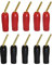 CERRXIAN Gold Plated 2mm Banana Plug Screw Type Audio Speaker Cable Connector Adapter(Black & Red,10-Pack)