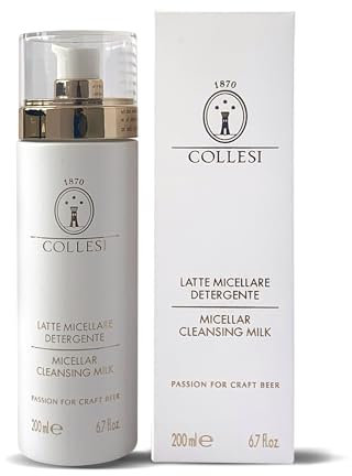 Collesi Latte Micellare Detergente 200 ml - Deterge e strucca - Idrata e nutre - Arricchito con birra artigianale - Pelli sensibili e mature - Made in Italy