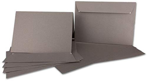 ARTOZ NORDANA 25x DIN A5 Faltkarten-Set mit DIN C5 Umschlägen - brown glow - 300 g/m² - 14,8 x 21 cm - schimmerndes Papier zum Basteln & Drucken