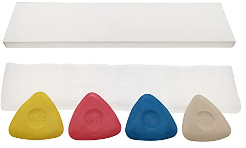 JUHONNZ Gessetti da sarto, 4 pezzi Gesso da sarto per marcare tessuto triangolare, gesso cucito per artigianato