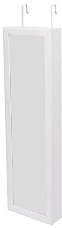 Amazon Basics Schmuckkasten zur Wandmontage oder zum Aufhängen, 2 Make-up-Spiegel, Rechteckig, Weiß, 47.2 x 13.78 x 4.72 (120 cm x 35 cm x 12 cm) (LxWxH)