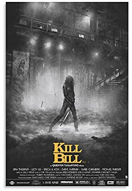 GNKIO Kill Bill Quentin Tarantino Violence Aesthetics Movie Poster 1 Poster Dekorative Malerei Leinwand Wandkunst Wohnzimmer Schlafzimmer Malerei 12x18inch(30x45cm)