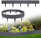 UISEBRT Rasenkante Kunstoff 10m Beeteinfassung Gartenzaun Beetumrandungen Rattan-Optik Randsteine Palisaden Garten Dekorativ Border Blumenbeet Gartenpalisade, Anthrazit