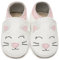 IceUnicorn Krabbelschuhe Baby Lauflernschuhe Jungen Mädchen Weicher Leder Babyhausschuhe Kleinkind Rutschfeste Lederschuhe Baby(Weiße Katze, 6-12 Monate)