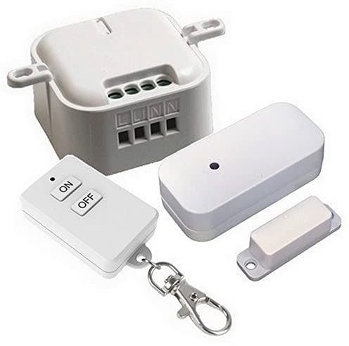 EINBAU Funk Abluftsteuerung PA-821 SPARSET mit extra Key-Sender DKS-10, Intertechno Einbau Funkschalter CMR-2000 kabellos 2000 Watt + DIW-Funk Fensterkontaktschalter DFM-2000 für Dunstabzugshaube