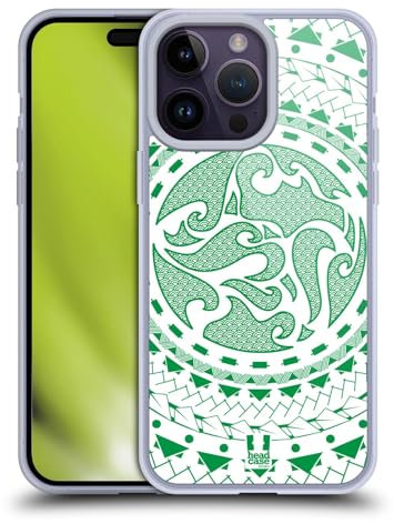 Head Case Designs Onda Patrones polinesios Caso de Gel Suave Compatible con Apple iPhone 14 Pro MAX