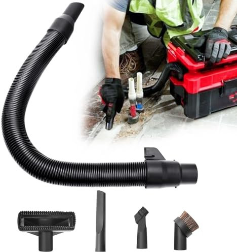 14-37-0105 14-37-0160 18v/28v Wet/Dry Vac Hose Assembly with Universal Attachments Adapter Kit Compatible with Milwaukee 0880-20 Rev-B Vacuum, use to pick up dust and debris