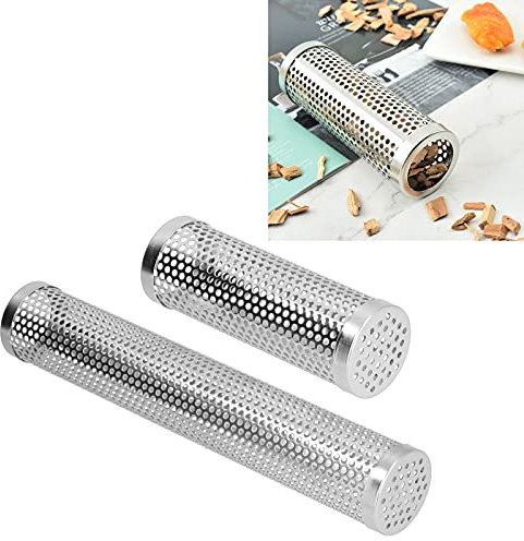 Alvinlite Pellet-Räucherrohr Für Pelletgrill, Barbecue-Fleischräuchern, Abnehmbarer Kalträuchergenerator, BBQ-Grill Und Räucherzubehör, Räucherofen Für Den Außenbereich, Edelstahl(30.6cm*5.3cm)