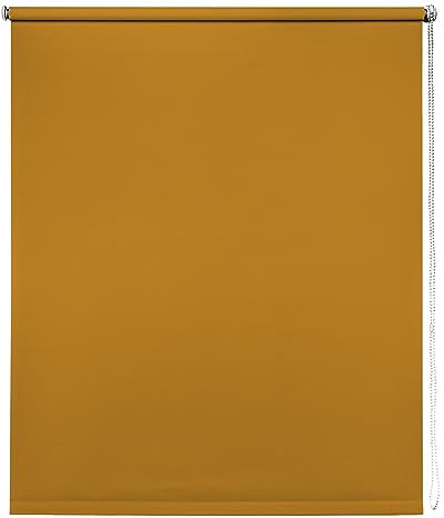 Made to Measure Thermal Blackout Blinds, Ochre, 165cm Drop - Cut to Fit Blackout Roller Blinds For Inside and Outside Recess Fitting Window Blinds of Multiple Colours by New Edge Blinds
