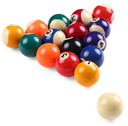 KOCAN Billardkugel-Set, 25 MM / 38 MM Kinder Billard Tischkugeln Set Harz Kleine Pool Queue Bälle Full Set