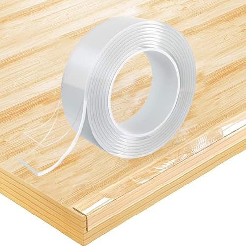 Doppelseitiges Klebeband,2M Nano Tape Doppelseitiges Klebeband Transparent Kantenschutz Selbstklebend Baby Kantenschutz,Nano Spurloses Klebebände für Glastisch Möbel, Weich Tischkantenschutz