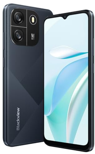 Blackview Wave 6C 4G Smartphone Unlocked, 6.5’’ HD+,Octa-core 4GB+32GB(1TB External SD), 5MP+8MP Camera, 5100mAh Battery, Android 13 DUAL SIM Free Mobile Phone, Smart-K Box Speaker, GPS Black