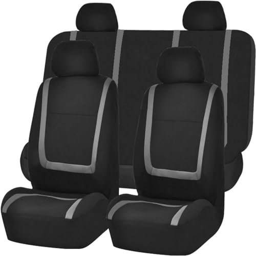 ULPro Auto Sitzbezüge Komplettset Für V-W T-Cross 2019-2022, Autositzbezüge Schonbezüge Sitzschoner Fit Rutsch Waschbar Sitzzubehör Accessorie,D/Grey