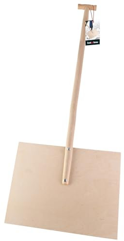KOTARBAU® Schneeschieber Holz mit Stiel 50x38 cm Holzschneeschaufel Sperrholz | Kinderschneeschaufeln Holz Schneeschaufeln Schnee Schüppe Schneeschaufel Holzstiel | Schneeschaufel aus Holz