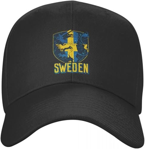 TeysHa Baseballkappe Snapback Sonnenhut personalisiertes Wappen Schweden Baseballkappe für Damen und Herren verstellbare Schweden-Flagge stolzer Papa Outdoor-Geschenk