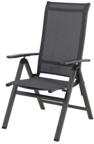 MWH Das Original Widoo Multipositionssessel Klappstuhl Outdoor, Eisengrau, 66,5x44,5x110 cm, 957319, FDA90123