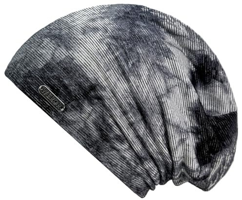 WEROR Herren Damen Beanie Mütze Strickmütze Longbeanie Slouch WEROR-442.1 (Einheitsgröße, Grau)